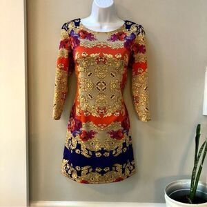 Francessca’s colorful print mini‎ dress size S
